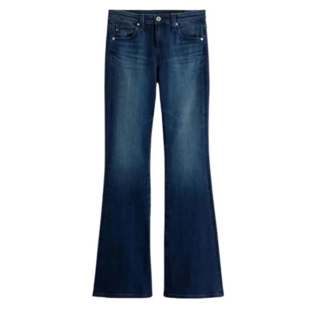 AG Adriano Goldschmied Women's Flare Jeans - Dark Blue - Picture 3 of 11